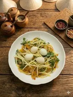 Hình ảnh Bánh Tráng trộn Trứng cút lòng đào - 4 Trứng
