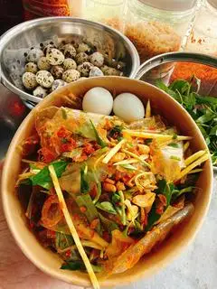 Hình ảnh Bánh tráng phơi sương full topping 