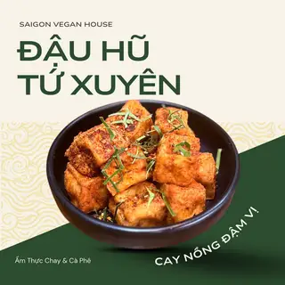 ĐẬU HŨ RẮC BỘT CAY TỨ XUYÊN - 50.000 ₫ tại SAIGON VEGAN HOUSE - Ẩm Thực Chay & Cà Phê - Lê Văn Sỹ
