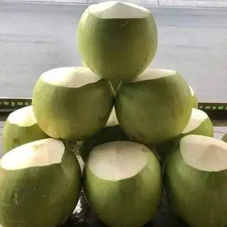 Hình ảnh dừa xiêm nguyên quả có chặt đầu kèm ống hút