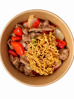 Hình ảnh Mì trộn bò bơ tỏi