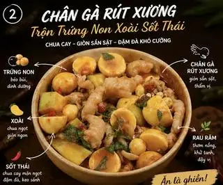 Hình ảnh Chân gà sốt Thái trứng non siêu to khổng lồ -