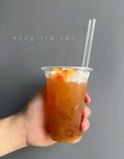 Hồng trà tắc - 22.000 ₫ tại Tiệm Bánh Trân Trân - Bánh Tráng Trứng Cuốn Bơ & Bánh Tráng Lụi - Tôn Thất Thuyết