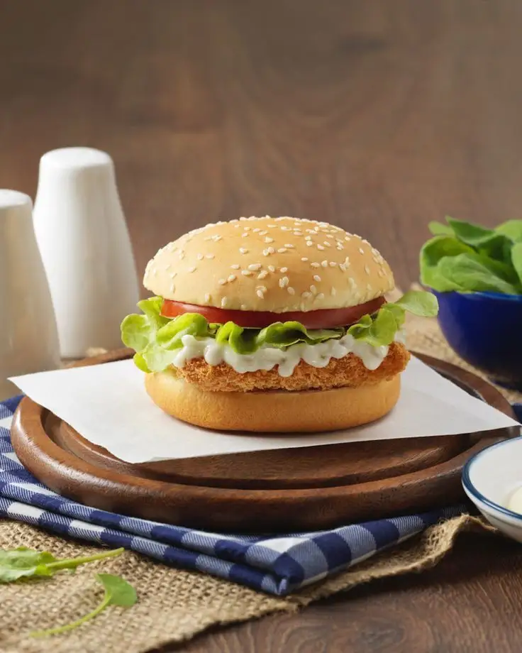 Hình ảnh Burger gà chiên xù