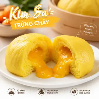 Hình ảnh Bánh bao Kim sa trứng chảy