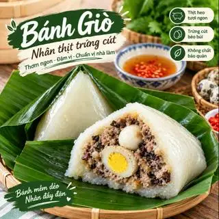 Hình ảnh Bánh Giò Nhân Thịt Trứng Cút