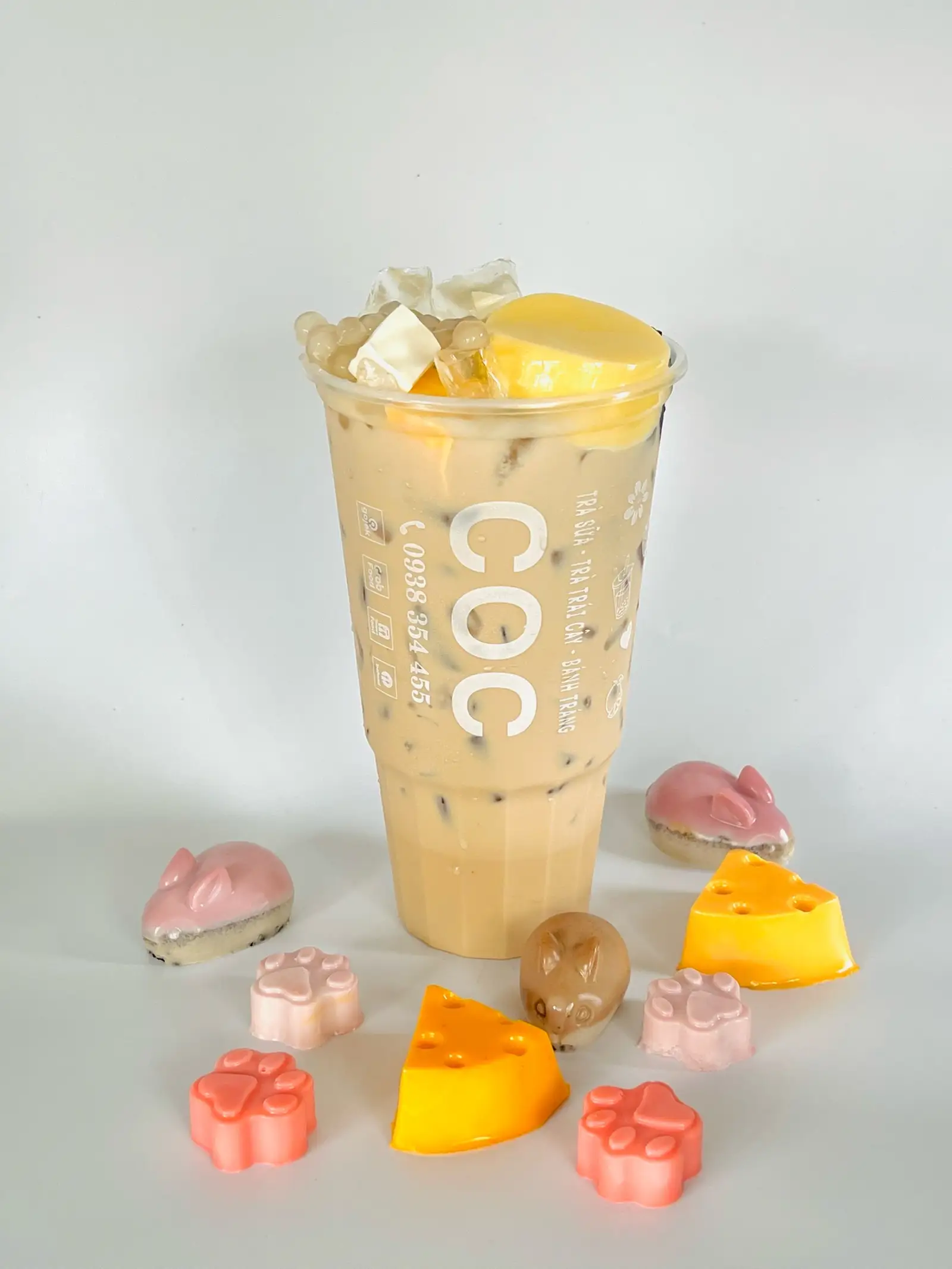 trà sữa full topping khủng long ly 1300ml  - 60.000 ₫ tại Trà Sữa COC - Đường 39