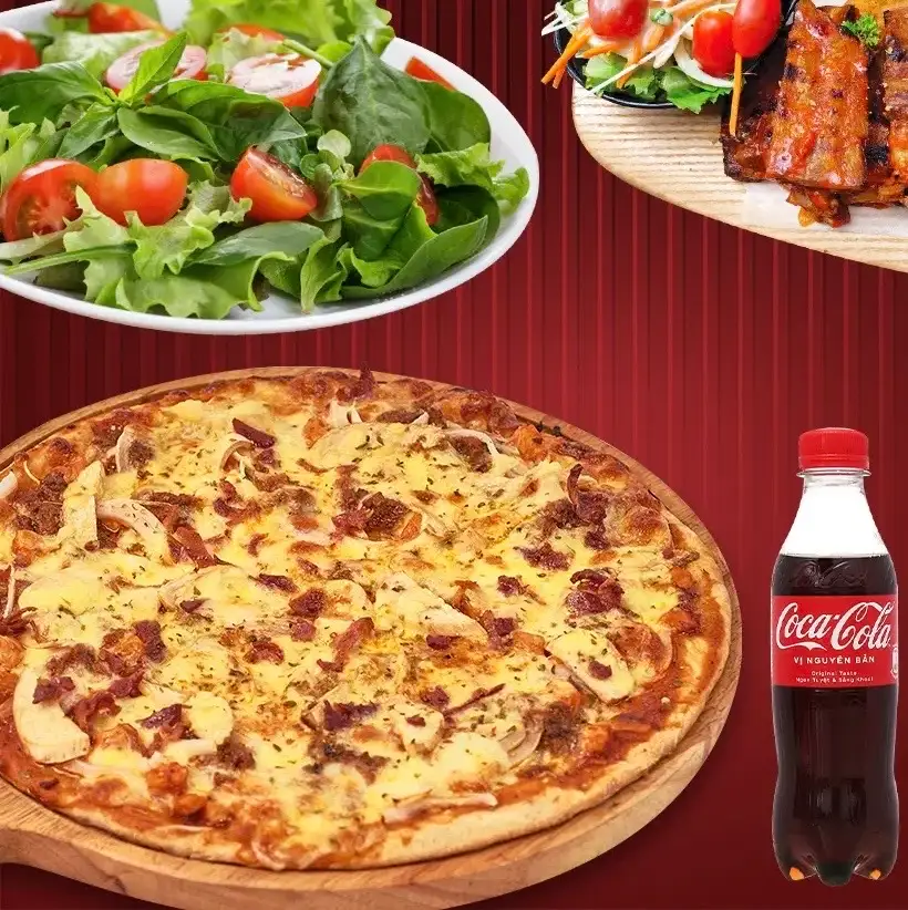 Coca 390ml giá 3k - 3.000 ₫ tại Pizza Kim - Napoli Pizza - Âu Dương Lân