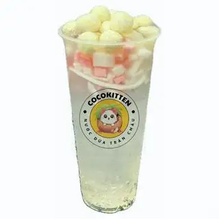 Hình ảnh Nước dừa viên phô mai + trân châu dừa (500ml)