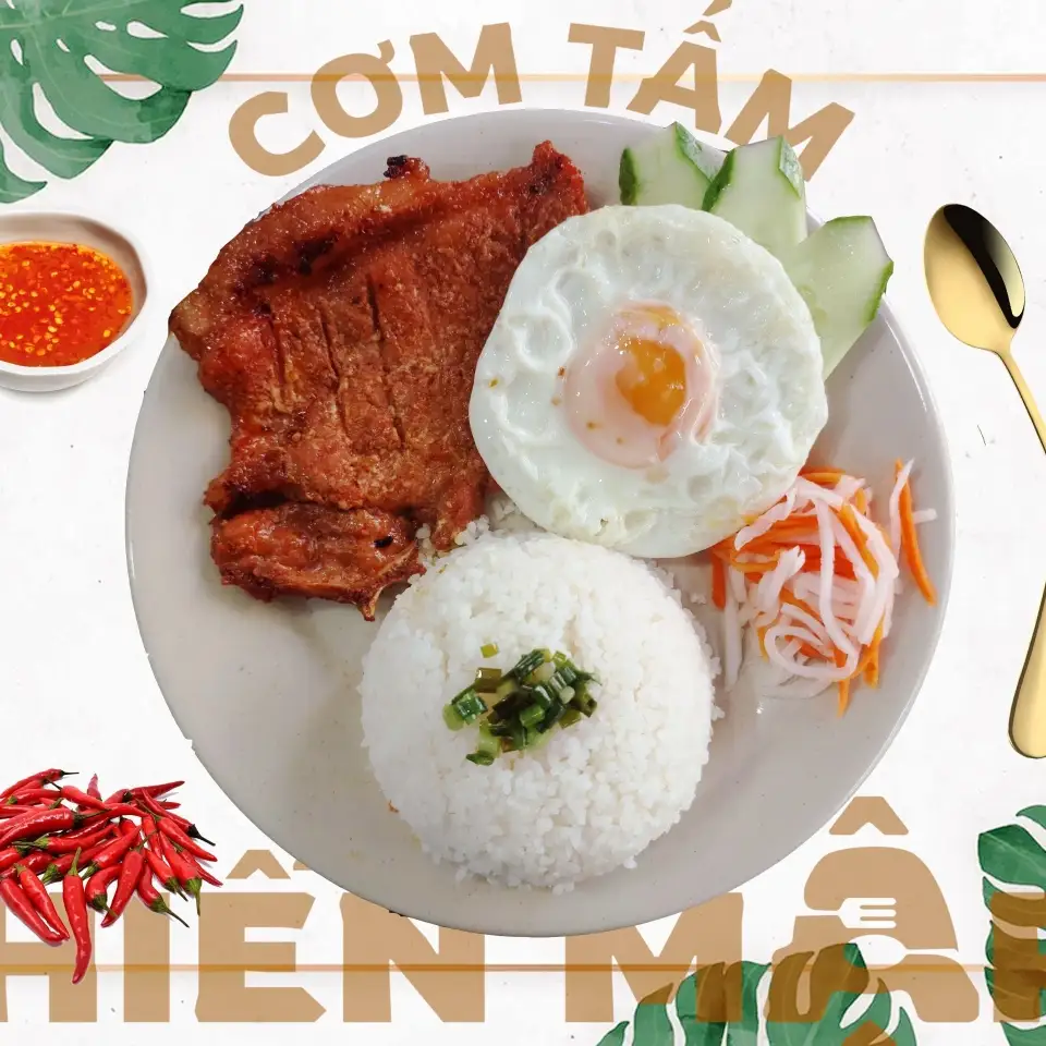 Cơm sườn trứng - 62.000 ₫ tại Cơm Tấm Hiển Mập - Bùi Hữu Nghĩa