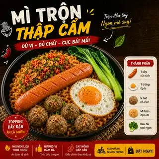 Hình ảnh Mì trộn thập cẩm ( mì indomie)