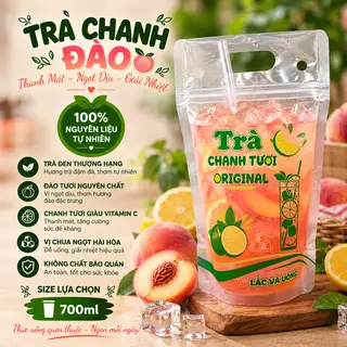 Hình ảnh TRÀ CHANH ĐÀO - TÚI ZIP 700ML