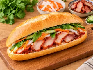 Hình ảnh Bánh mì xá xíu