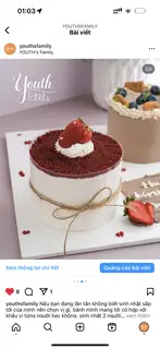 Hình ảnh Bánh SN Red Velvet One Strawberry (2-3 người ăn đường kính 11cm)