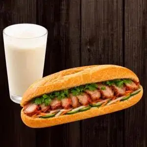 Hình ảnh Combo Bánh Mì Xá Xíu + Sữa Đậu