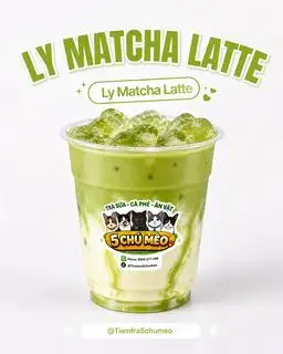 Matcha latte - 40.000 ₫ tại Tiệm Trà 5 Chú Mêo - Gu Trà Đậm Vị - Lạc Long Quân
