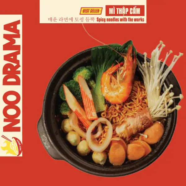 MÌ THẬP CẨM - 84.000 ₫ tại Noo Drama - Mì Cay, Mì Tương Đen & Mì Xào Hàn Quốc - Lê Văn Sỹ