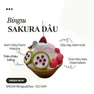 BINGSU SAKURA - 185.000 ₫ tại Snow Bingsu Tea Coffee - Nguyễn Văn Khối