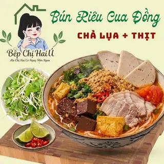 Hình ảnh Bún Riêu Cua Đồng Chả Lụa + Thịt Heo Nạc