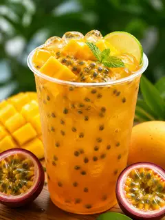 Trà Xoài Chanh Dây - 39.000 ₫ tại PopD Fruit - Trái Cây Cắt Sẵn & Đồ Ăn Vặt - Dương Bá Trạc