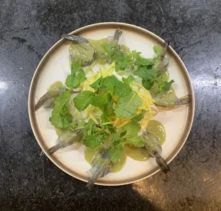 Hình ảnh Tôm sống sốt thái wasabi 