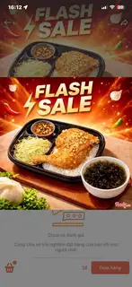 Cơm đùi gà góc tư + canh rong biển thịt bằm  - 80.000 ₫ tại Richii - Cơm Gà Xốt - Cống Quỳnh