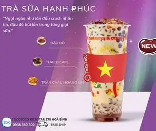 Combo trà sữa hạnh phúc - thạch sương sáo - 47.000 ₫ tại TocoToco - Hoà Bình