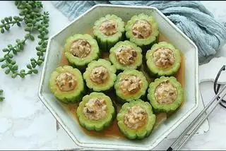 Hình ảnh Cơm mướp đắng nhồi thịt hấp 