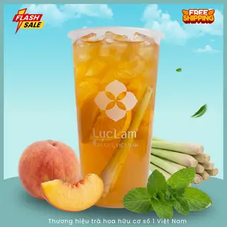 Trà đào cam sả - 700ml - 42.000 ₫ tại Trà Sữa Hạt, Trà Hoa Olong & Trà Trái Cây Lục Lam - Bùi Đình Túy