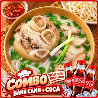 Hình ảnh Bánh Canh Giò Heo Thịt Nạc + Coca 390ml