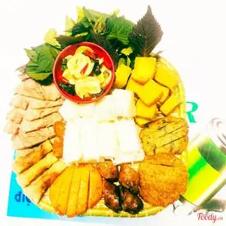 Hình ảnh  COMBO Bún đậu 2 người ăn ,2ly trà tắc, bánh tráng.
