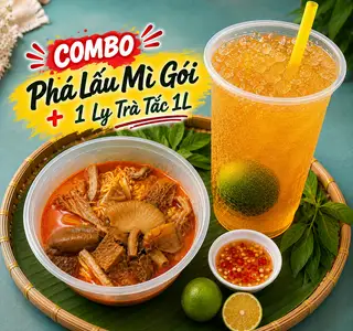 Hình ảnh PHÁ LẤU MÌ GÓI  LỚN + HỒNG TRÀ 1L 