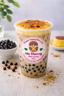 Trà sữa kem trứng nướng+trân châu  - 40.500 ₫ tại Trà Sữa & Ăn Vặt Mẹ Cherry - Trần Đình Xu