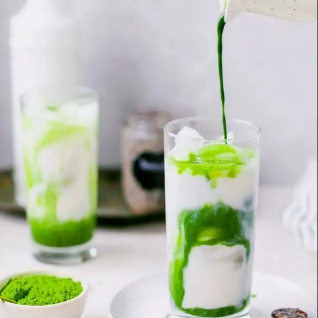 Latte Matcha (700ml) (Áp Mã Giảm Giá Của Quán Nhé) - 42.000 ₫ tại 3 Chị Em Quán - Trà Sữa, Cà Phê & Tàu Hũ Singapore - Huỳnh Văn Nghệ
