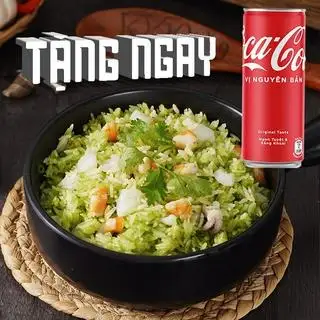Cơm Chiên Hải Sản Rau Xanh + Tặng Coca - 106.920 ₫ tại Trống Cơm Chảo Cá - Cơm Việt & Chả Cá Lã Vọng - Cresent Mall