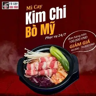 Hình ảnh Mì kimchi - bò Mỹ + tặng ly pepsi 360ml