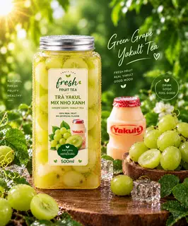 Hình ảnh Nho Mẫu Đơn mix Yakul
