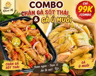 Hình ảnh Combo 1/2 gà ủ muối + chân gà sốt thái nhỏ
