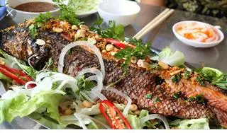 Hình ảnh cá lóc nướng muối tuyết