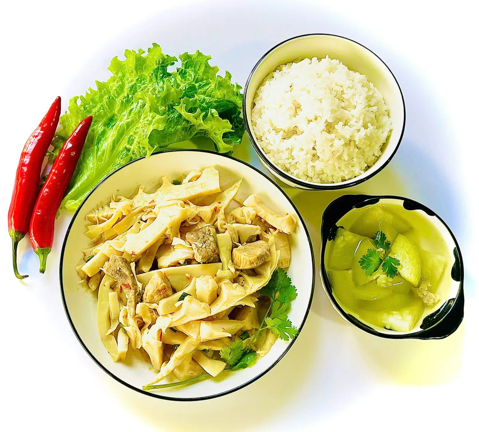 Cơm - Ba rọi xào măng - 52.000 ₫ tại Cô Út Quán - Cơm Văn Phòng - Nguyễn Văn Thương