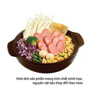 Hình ảnh Mì kim chi xúc xích cá viên