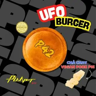 UFO VEGAN PIE BURGER (CHẢ CHAY CAT HẠT LỰU) - 59.000 ₫ tại PLANET B42 Fast Food Station - Tacos Pháp & Burger- Khánh Hội