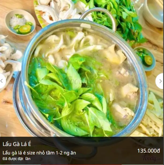 Lẩu gà lá é - 159.000 ₫ tại Lẩu Quê - Lẩu Gà Lá É & Lẩu Ếch Măng Cay - Đường Số 1 