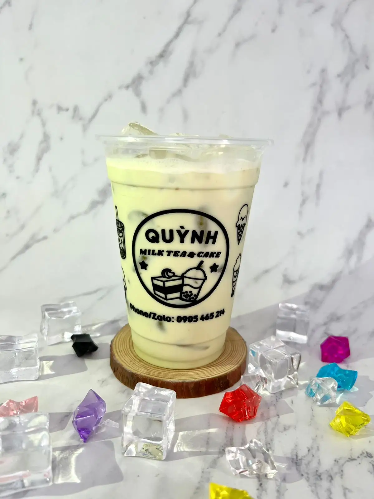 Trà sữa hạt dẻ cười(pitaschio) - 30.000 ₫ tại Quỳnh Trà Sữa - Bánh Bông Lan Trứng Muối - Nguyễn Cảnh Chân