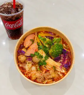 Hình ảnh Combo mì cay bò Mỹ kèm nước bất kì