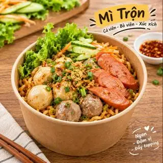 Hình ảnh Mì Trộn Cá Viên, Xúc Xích
