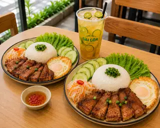 Hình ảnh Combo 2 Người | 2 Cơm Tấm | 1 Trà Chanh