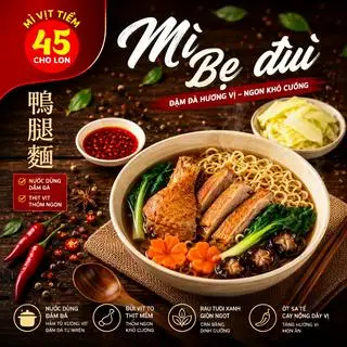 Hình ảnh Mì bẹ đùi góc 1/4