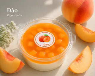 Panna Cotta vị Đào - 14.500 ₫ tại Chun Chin - Panna Cotta Trái Cây Tươi - Bùi Hữu Nghĩa