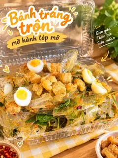 Hình ảnh Bánh tráng mỡ hành tốp mỡ